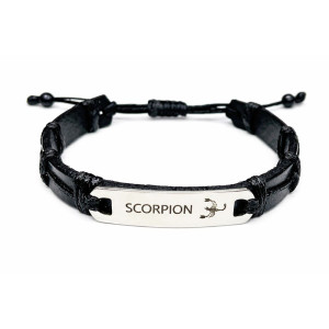 bratara-piele-inox-zodie-scorpion-detaliu