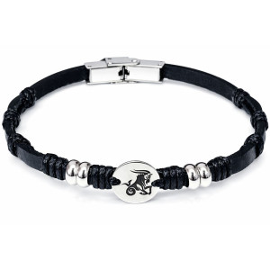 Brățară piele unisex zodia Capricorn detaliu