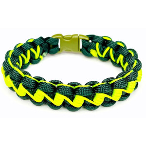 bratara paracord cu catarama verde neon