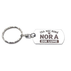 Breloc inox gravat „Cea mai bună noră” – cadou special