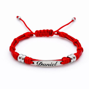 Set brățări personalizate pentru cuplu, Valentine’s Day roșu