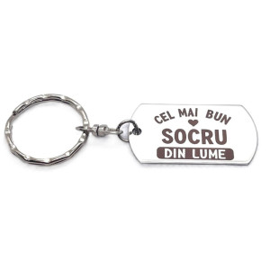 Breloc inox gravat „Cel mai bun fin” – cadou special