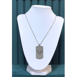 Lănțișor inox(oțel inoxidabil) cu pandantiv inox gravat cu zodii