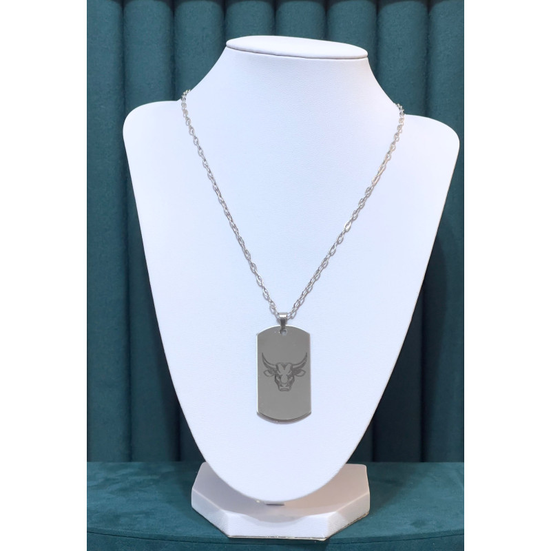 Lănțișor inox(oțel inoxidabil) cu pandantiv inox gravat cu zodii