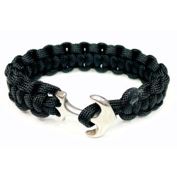 Brățară paracord cu ancoră din inox