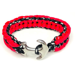 Brățară paracord cu ancoră din inox