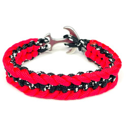 Brățară paracord cu ancoră din inox